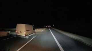 Eine Originalaufnahme der Dashcam eines der Unfallfahrzeuge.