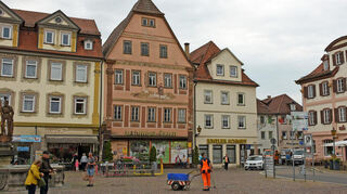 Blick auf das Burger-Haus vom Marktplatz.