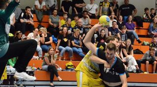 Durchsetzungsvermögen ist von Hardheims Handballern (so wie hier von Thomas Withopf) gefragt, um in der Relegation gegen Reichenbach zu bestehen.