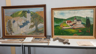 Wie hat sie ausgesehen, die Burg in Oberlauda? Angesichts fehlender Unterlagen waren bei den in der Ausstellung präsentierten Bildern der Phantasie keine Grenzen gesetzt.