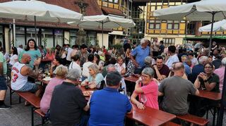Beste Stimmung herrschte beim Laudaer Weinfest in der Altstadt.