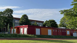 Das Containerdorf „Kindergarten Mudau“, liebevoll auch Orangerie genannt.