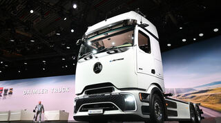 Daimler Truck gehört zu den größten Lkw-Herstellern der Welt, hier ein elektrisch angetriebener eActros.