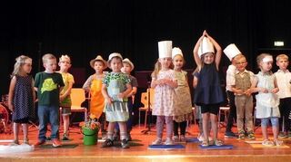 Die Kinder der musikalischen Früherziehung.