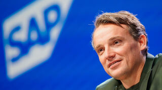 Christian Klein, Vorstandsvorsitzender von SAP, auf einer Pressekonferenz.
