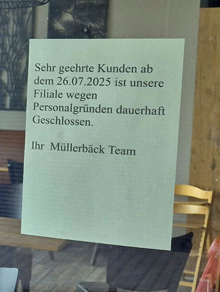 Aus Personalmangel geschlossen? Ein Verkauf von Müllebäck steht im Raum.