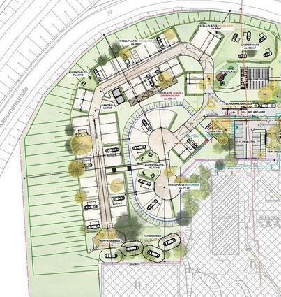 Viel Grün soll es auf dem neuen Wohnmobilpark in der Kreisstadt geben. Abgerundet wird das Angebot durch eine Erlebnis-Gastronomie.