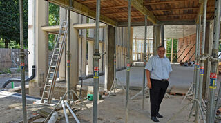 Kleiner Rundgang in der Mittagszeit mit Kurdirektor Sven Dell über die Großbaustelle.