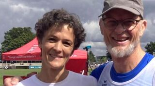 Carolin Loewenthal und Lothar Weis trafen sich zufällig bei den Deutschen Masters-Titelkämpfen in Gotha und gewannen beide Medaillen.