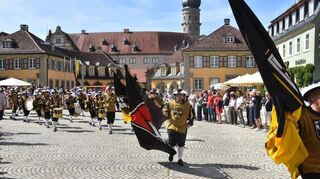Die Fränkischen Herolde Neubrunn in Aktion.