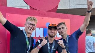 Die drei "Finisher" von den "Steide-Runners" (von links): Maurice Bergemann, Josip Dadic und Alexander Baumann.