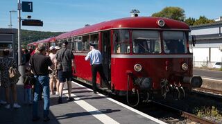 Am Samstag stand der Bad Mergentheimer Bahnhof ganz im Zeichen des „Tags der Schiene".