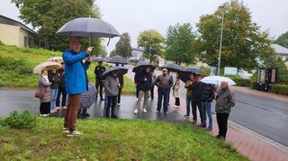 Auf dem Reinhardshof brachte der Stadtteilbeiratsvorsitzende Walter Ploch seine Anliegen ein.