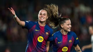 Ewa Pajor (l.) und Claudia Pina - beide mit Doppelpack gegen die Bayern