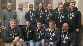 Die Inline-Hockey-Mannschaft des TSV Buchen bekam die silberne Sportlermedaille überreicht.