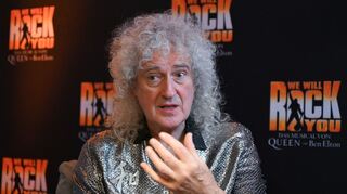 May ist 78 Jahre alt und kam bei der Musicalpremiere von «We Will Rock You» überraschend auf die Bühne.