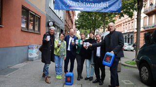 Freuen sich auf die 19. Auflage des Nachtwandels im Jungbusch (von links): Eric Carstensen, Stefanie Rihm, Christian Specht, Lisa Buttler, Lea Toifl, Oliver Althausen und Johannes Kieffer.