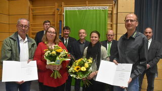 Die Geehrten der BAG Creglingen: Dietmar Schürger (links) wurde für 40 Jahre Dienstjubiläum ausgezeichnet, Ralf Kreiselmeier (rechts) für 25 Jahre.