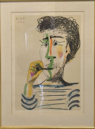 Diese Lithografie, mutmaßlich von Pablo Picasso, fand die Polizei bei zwei Verdächtigen in Bad Mergentheim.