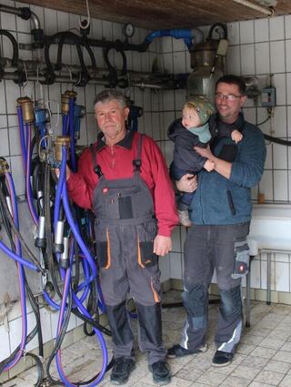 Das Melkgeschirr ist noch da, der Tank bereits weg.