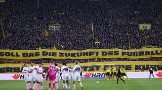 Auch in Dortmund protestierten die Fans: «Soll das die Zukunft des Fußballs sein?»