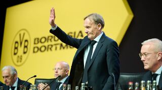 Denkzettel zum Amtswechsel: Der neue BVB-Präsident Hans-Joachim Watzke erhielt nur 59 Prozent Ja-Stimmen