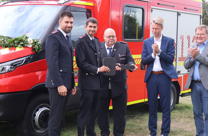 Nassig residents are delighted with their new fire engine