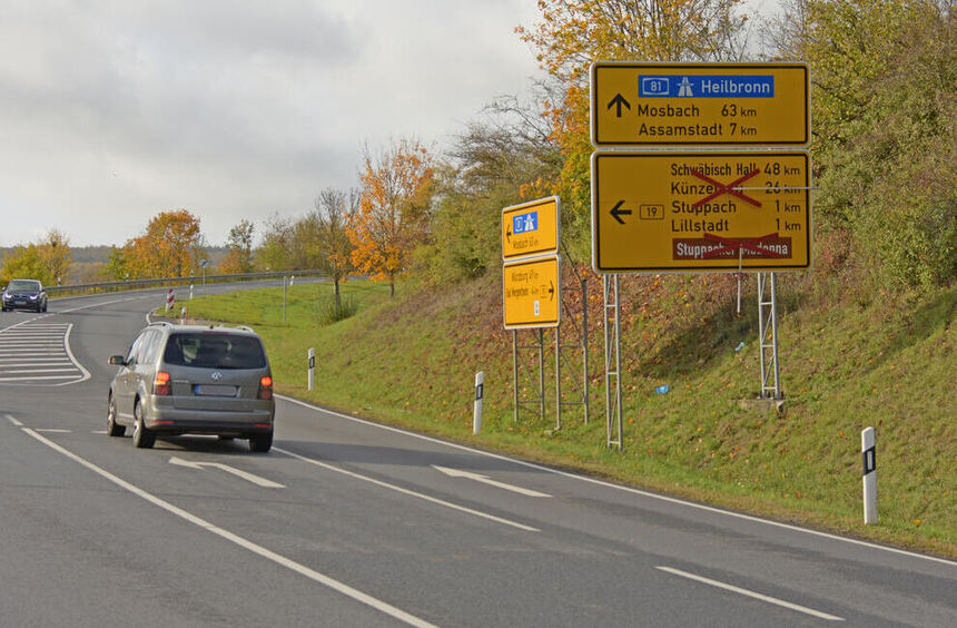 Stuppach: B19 voll gesperrt, Umleitungen eingerichtet