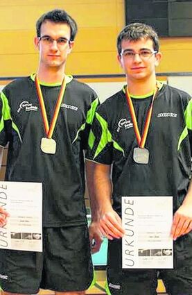 <p>Felix Joch und Lukas Dörr vom BJC Buchen holten sich bei den Deutschen Meisterschaften der Leistungsklasse im Doppel die Silbermedaille.</p>