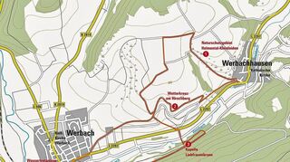 <p>Die Wanderung führt von Werbach aus zunächst auf den Altenberg und ins hochgelegene Gewann "Mehle", dann durch das Helmental und über den Hirschberg zur Kapelle Liebfrauenbrunn.</p>