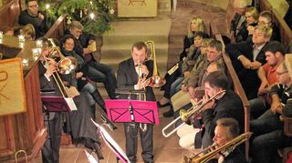 <p>Zum Jahresauftakt musizierte das Leipziger Posaunenensemble "Opus 4" in der Urpharer Jakobskirche. Von rechts: Dirk Lehmann (Tenorposaune), Jörg Richter (Alt- und Tenorposaune), Stephan Meiner (Tenorposaune) und Hans-Martin Schlegel (Basspo-saune).</p>