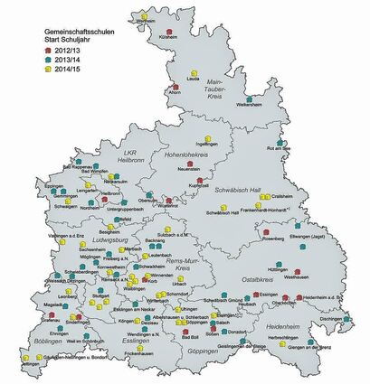 <p>Ab dem Schuljahr 2014/2015 wird es in Baden-Württemberg 81 neue Gemeinschaftsschulen geben. Lauda und Wertheim gehören dazu.</p>