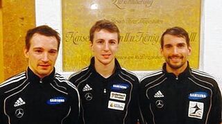 <p>Gleich drei FC-Athleten platzierten sich beim Säbelturnier Münchner Schwert unter die besten acht (von links): Johannes Klebes, Andreas Falb und Björn Hübner.</p>
