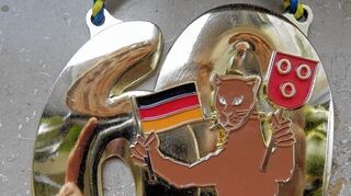 <p>Der Orden zeigt den Rootz, der das Ortswappen hochhält.</p>